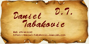 Daniel Tabaković vizit kartica